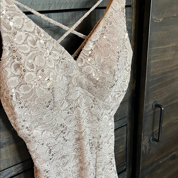 Open back sparkly Evening Gown - Picture 2 of 4